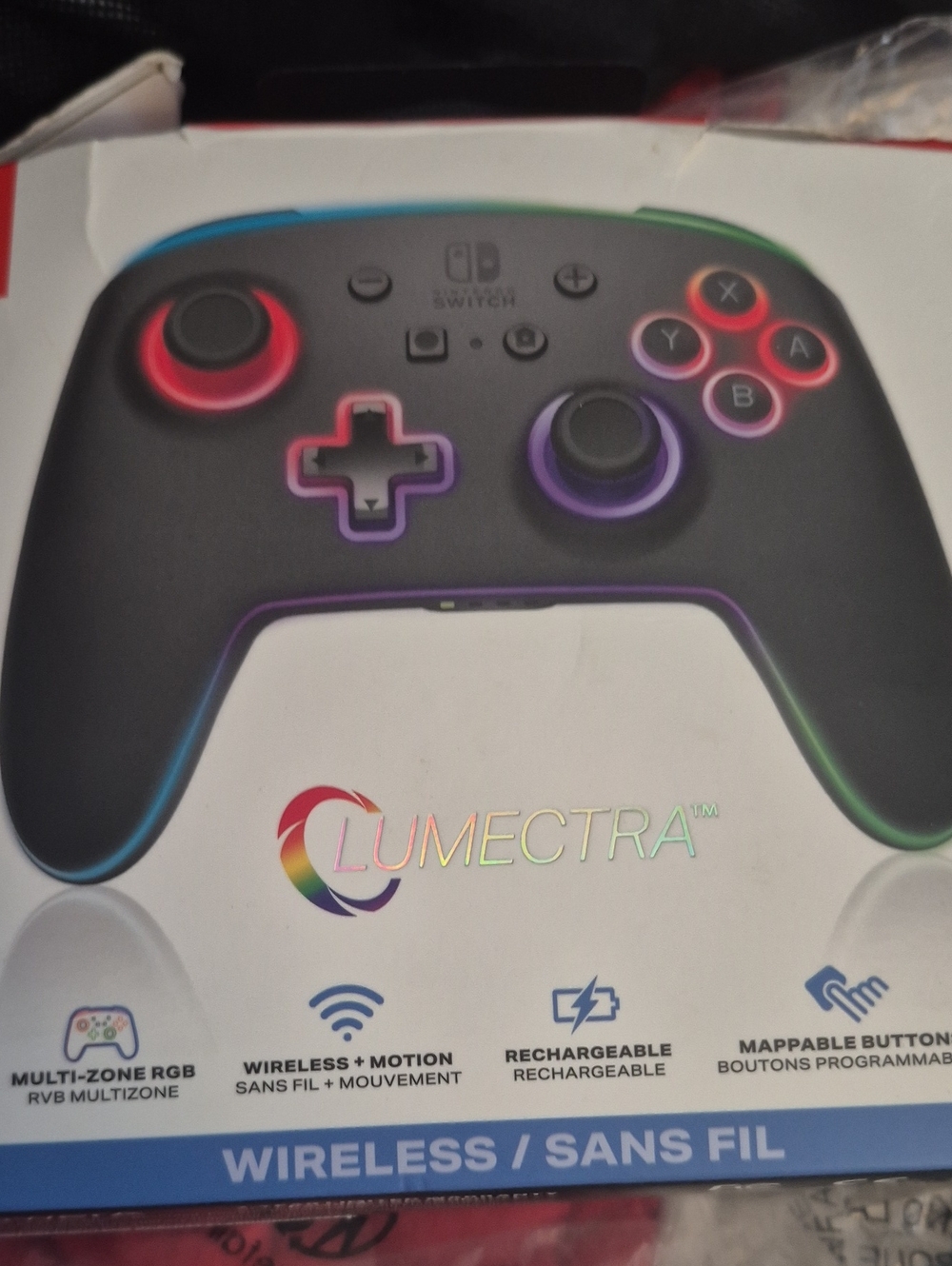 NEW---Wireless RGB Gaming Controller for Nintendo Switch - Black